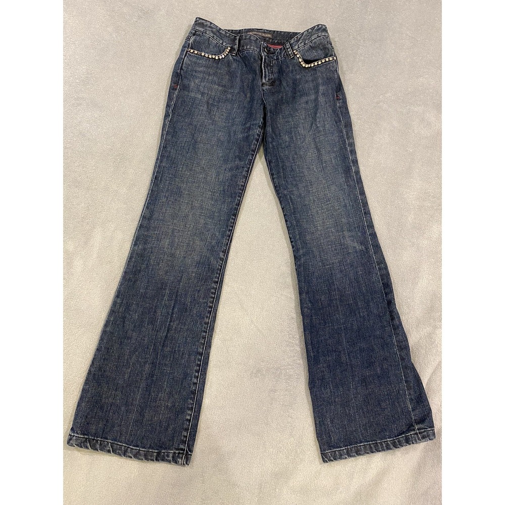 Liz Claiborne Women's Bootcut Flared Leg 100% Cotton Jeans Denim Blue Size 6
